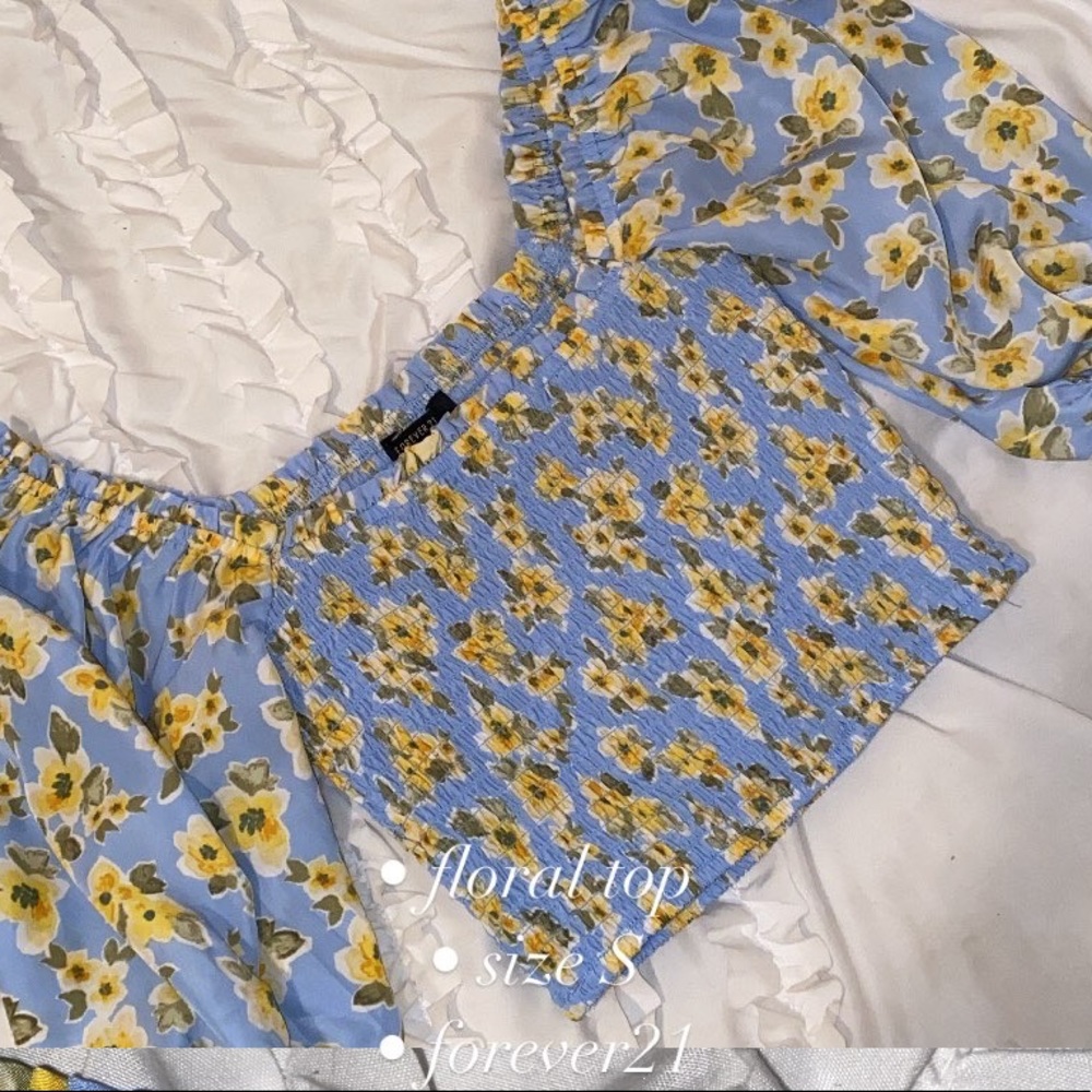 Blue Floral top from Forever 21